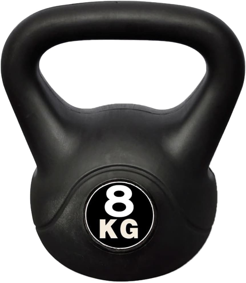 vidaXL Kettlebell Pesa Rusa para Ejercicio Músculos Fitness Negra Multitalla